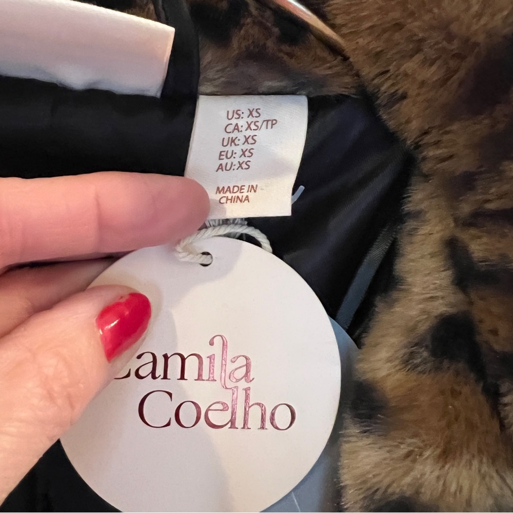 NWT!!! Camila Coelho Ladies XS Luxurious Leopard Print Coat - Picture 4 of 12